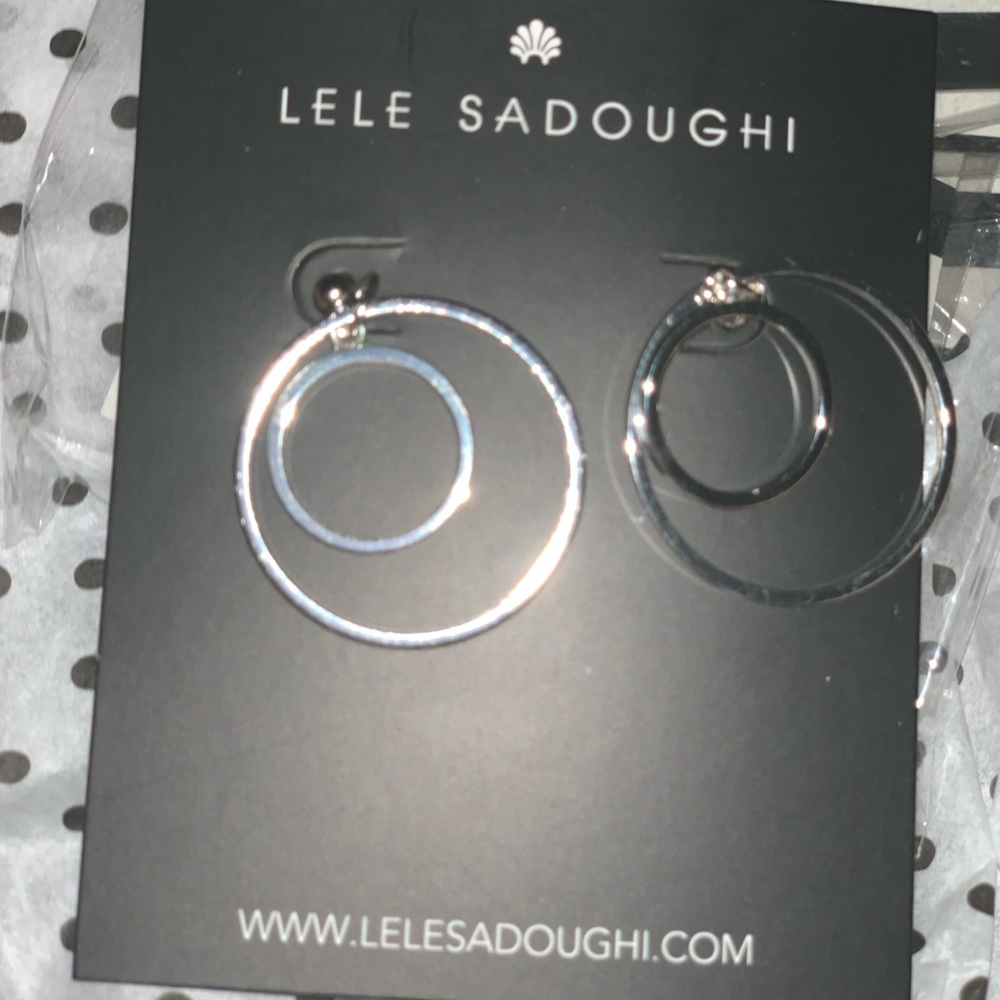 Silver earrings Lele Sadoughi